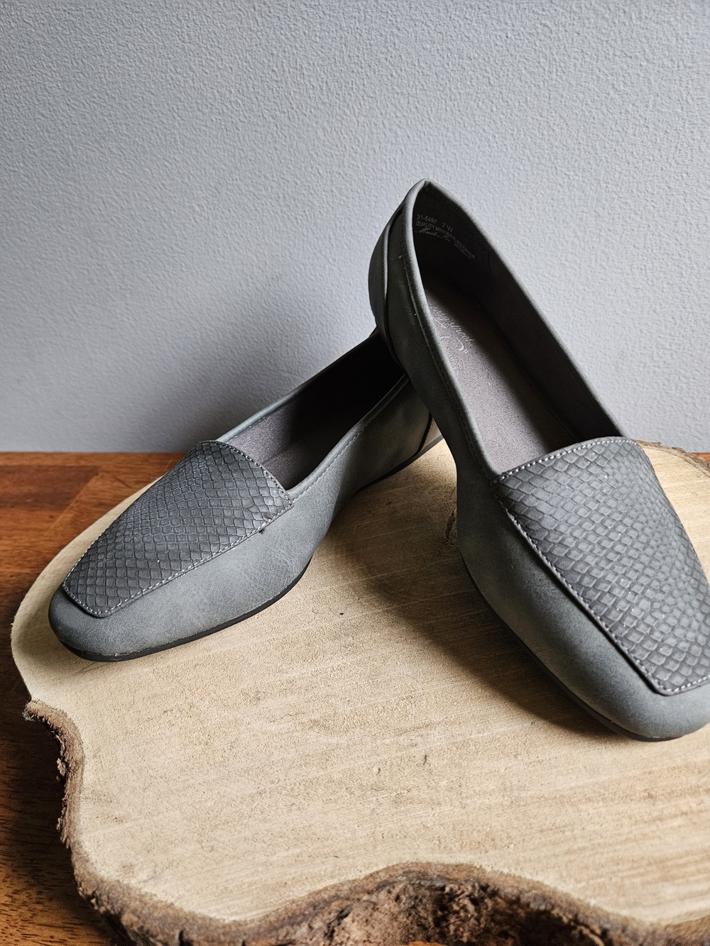 Classic Women's Gray Slip-On Loafers